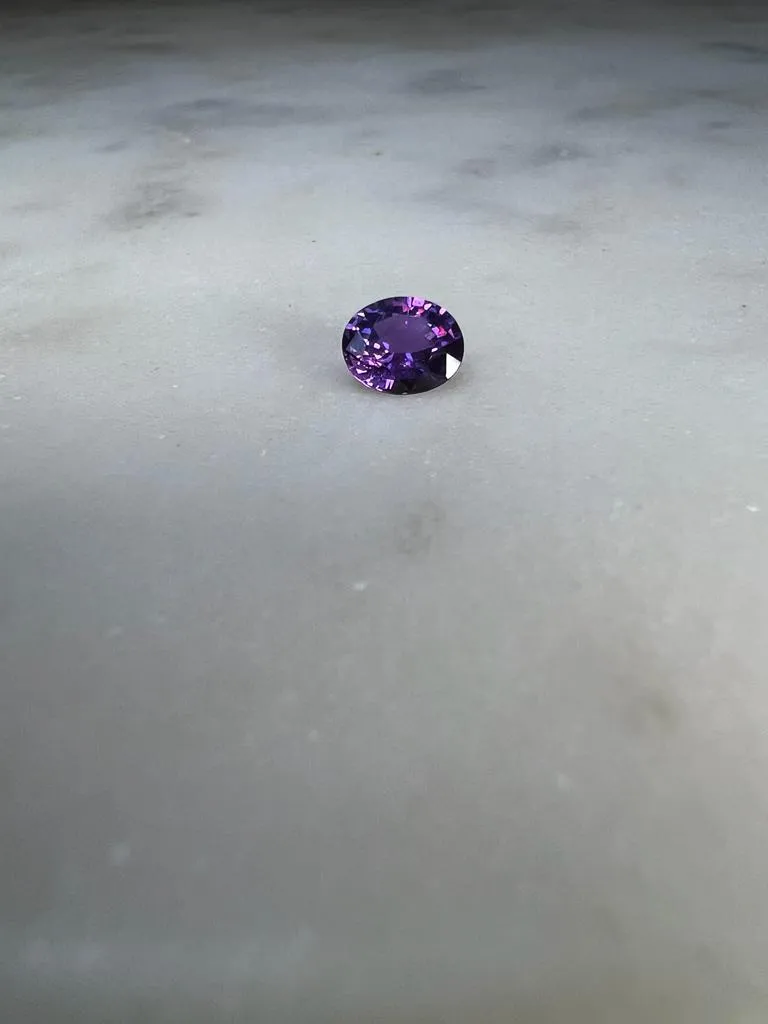 0.85 CARAT Oval Cut NATURAL Purple Sapphire LOOSE GEMSTONE. 0.85 CT Purple BY MIKE NEKTA NYC