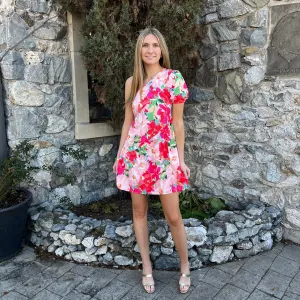 All You Need Floral One-Shoulder Mini Dress