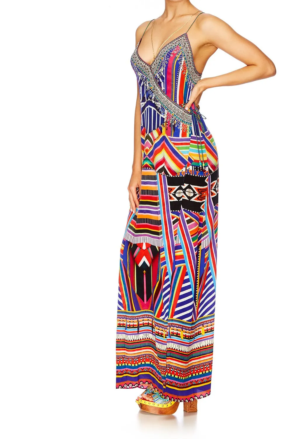 ASYMMETRICAL WRAP DRESS TSACHILA BLESSING