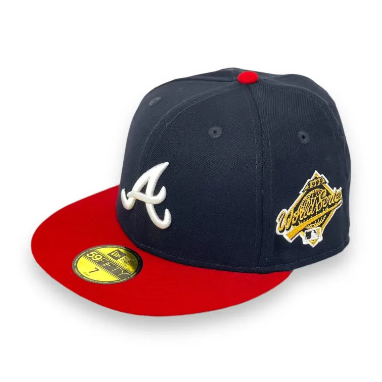 ATLANTA BRAVES "1995 WORLDSERIES" NEW ERA 59FIFTY FITTED (GREY BOTTOM)