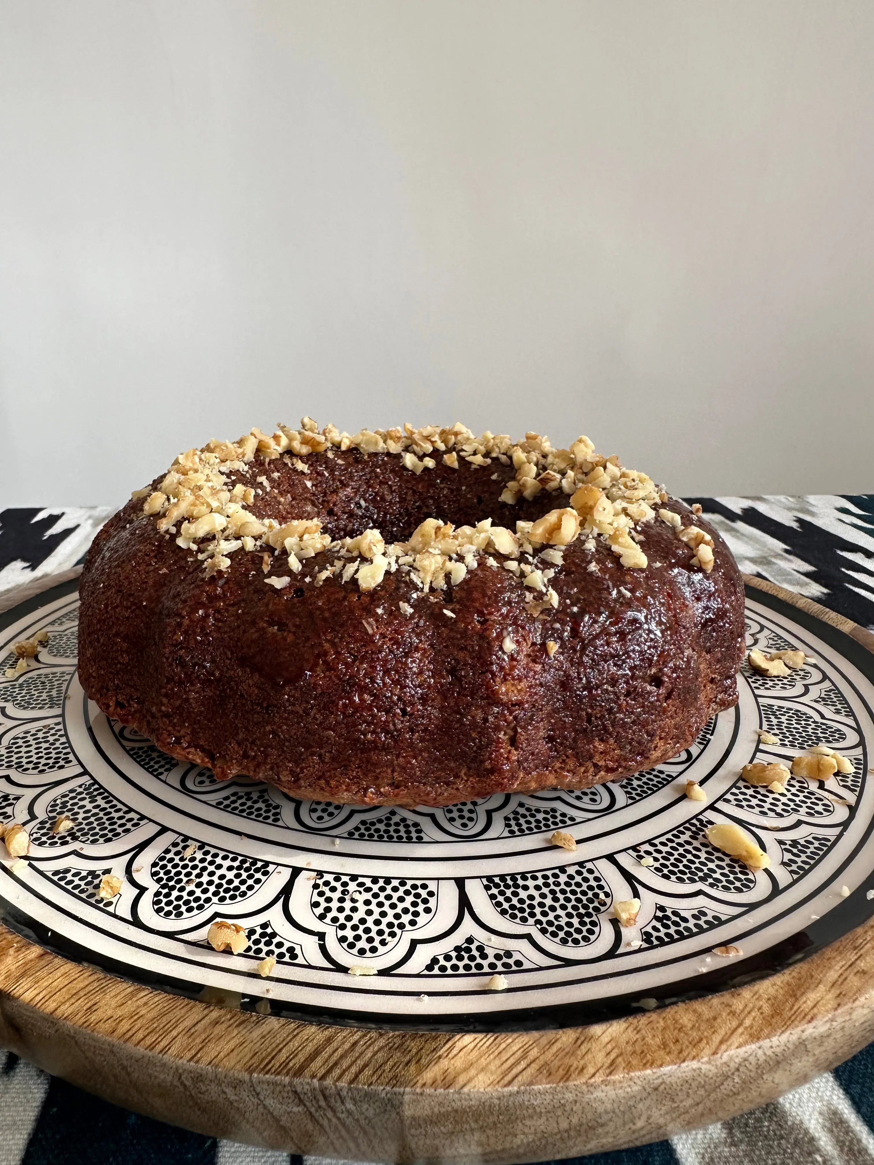 Banana Cardamom Date Cake