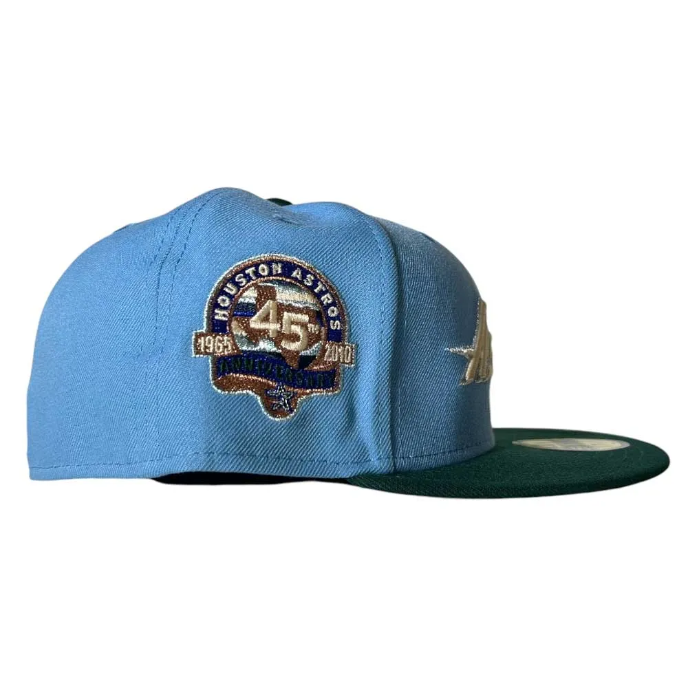 Blue Green 45th Anniversary Houston Astros New Era Hat 5950 Fitted designed by Samo