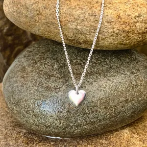 Dainty Silver heart necklace