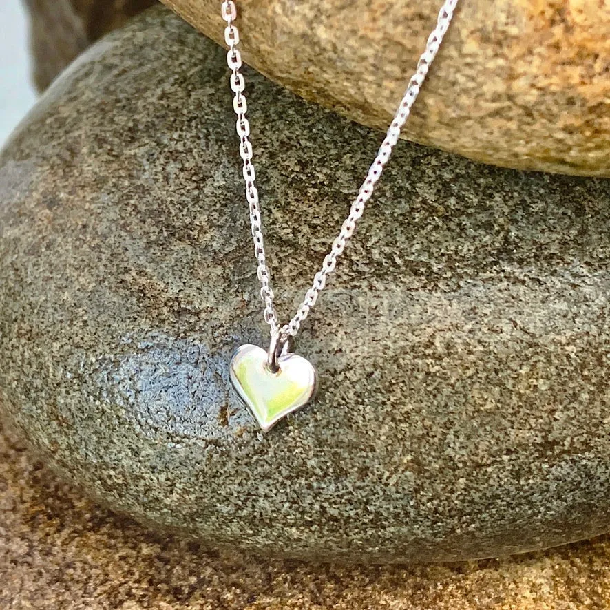 Dainty Silver heart necklace