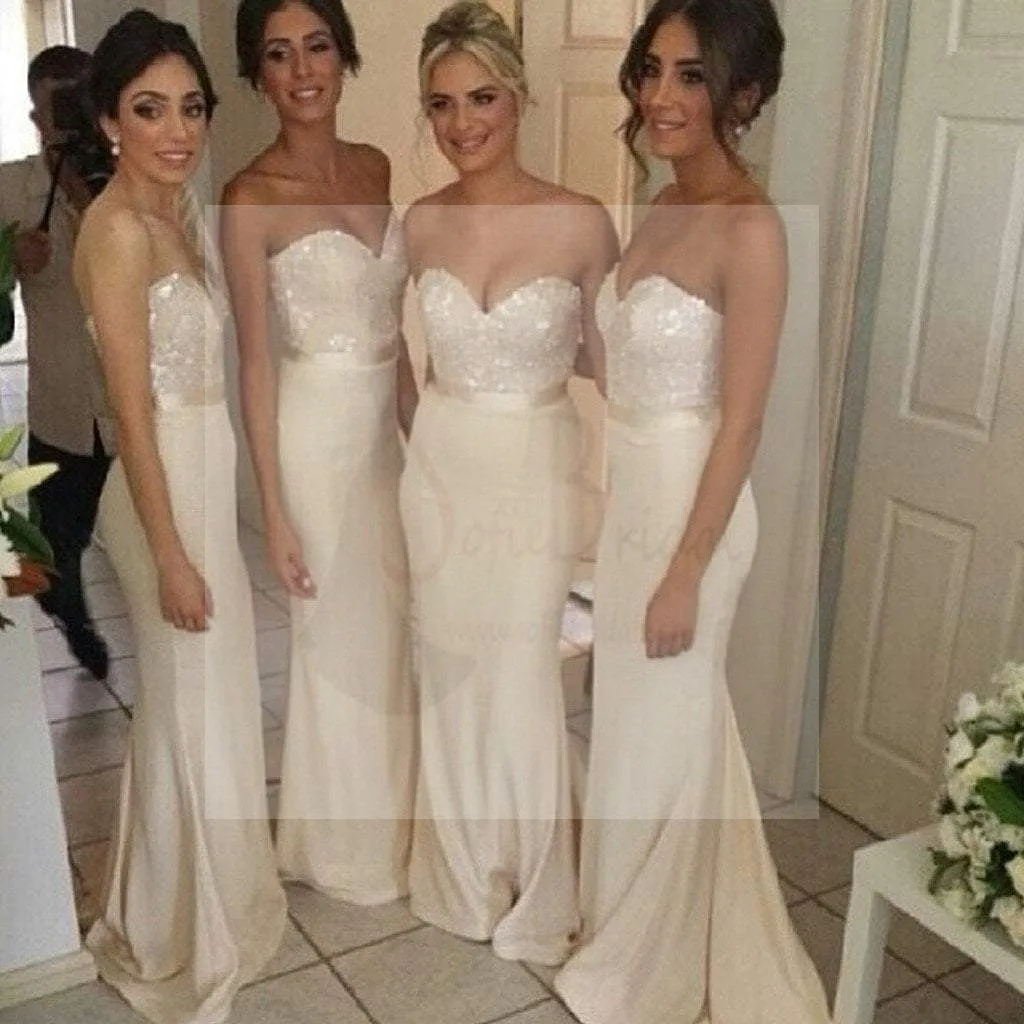 Elegant Sweet Heart Sexy Mermaid Wedding Party Long Pretty Cheap Bridesmaid Dresses, WG81