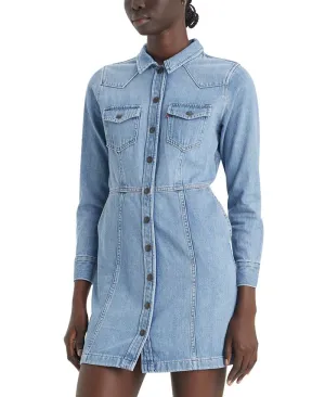 Flynn Western Levi's Women's Cotton Denim Dress, Blue