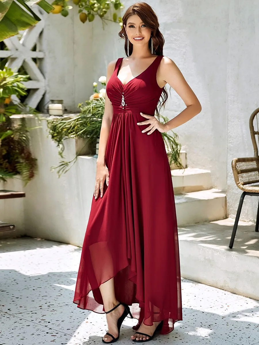 High-Low Chiffon Flowing Gown   Size 10 Style 83099