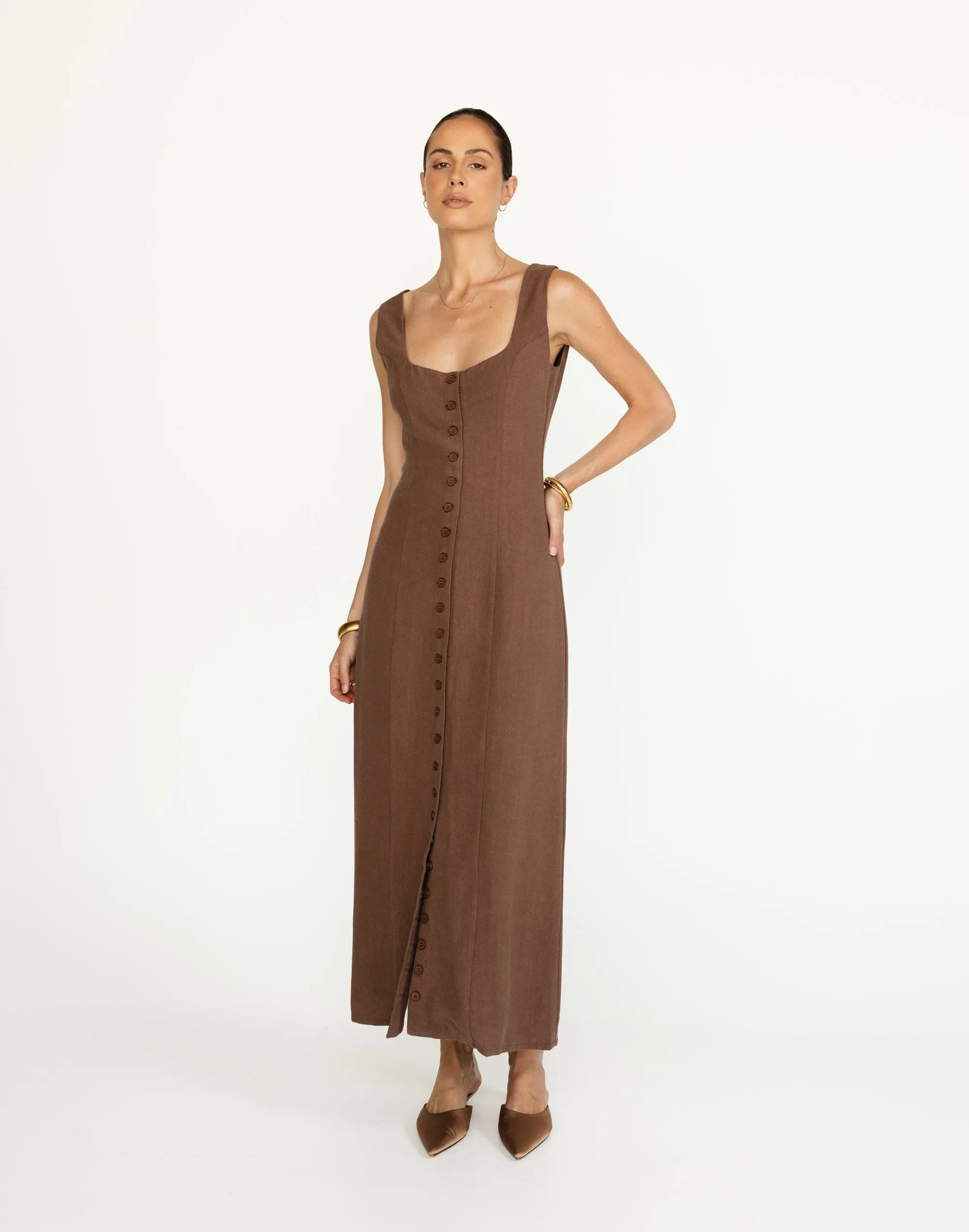 Joni Maxi Dress (Espresso)