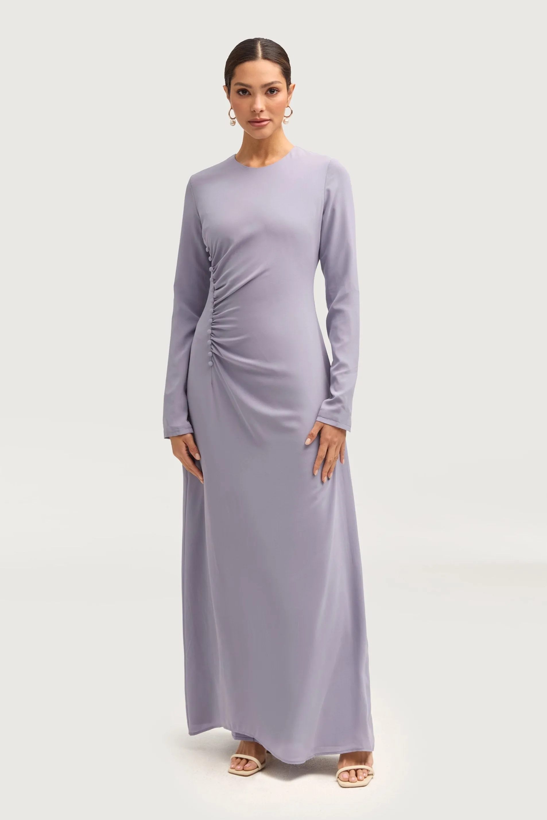 Julia Rouched Maxi Dress - Winter Blue