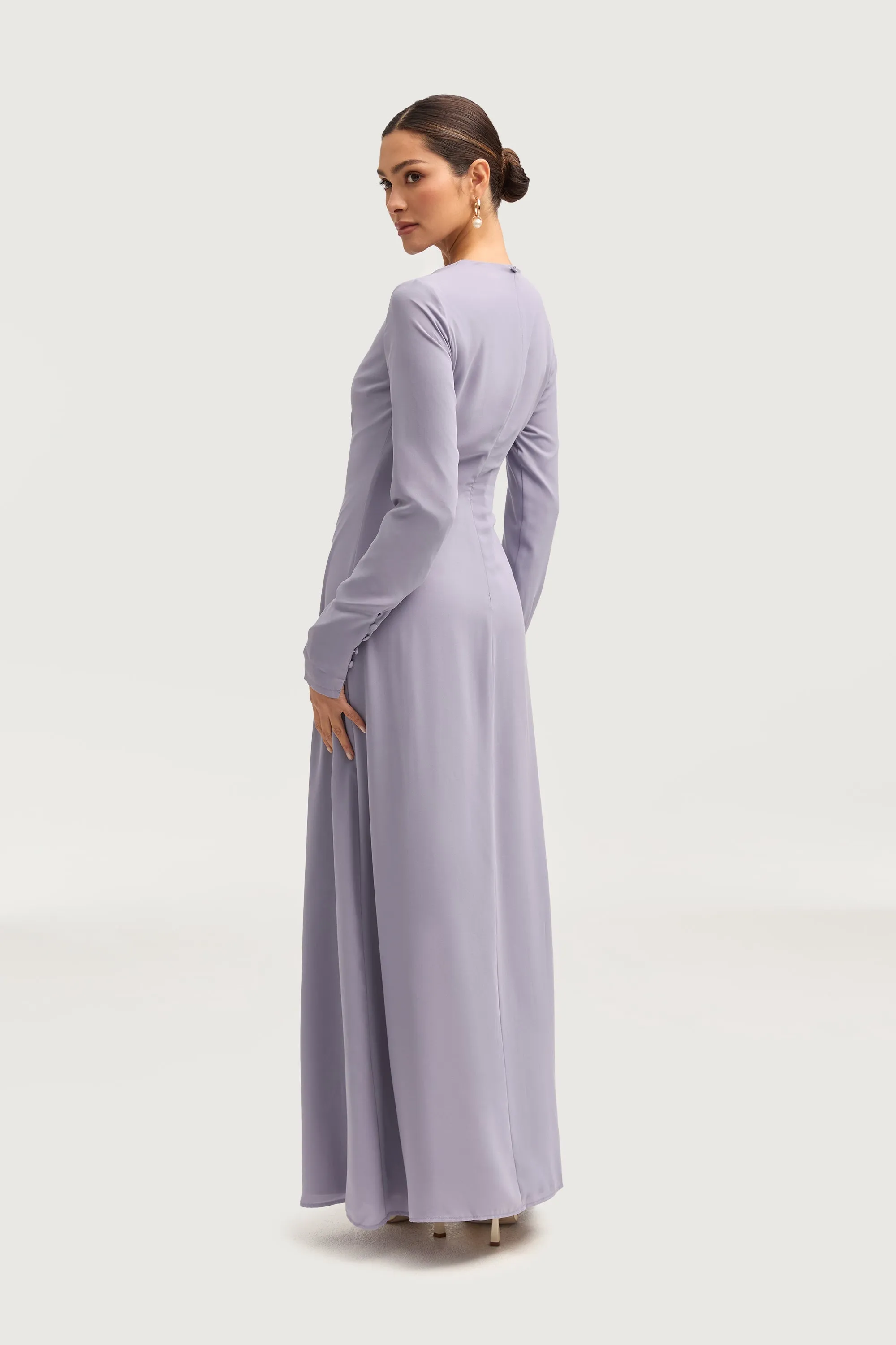 Julia Rouched Maxi Dress - Winter Blue