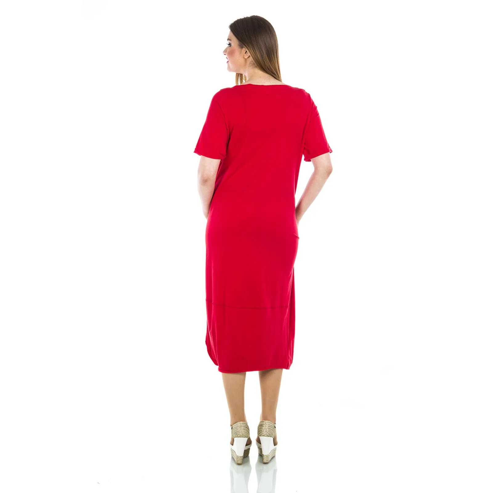 La Mouette Women`s Plus Size Tulip Dress with Buttons