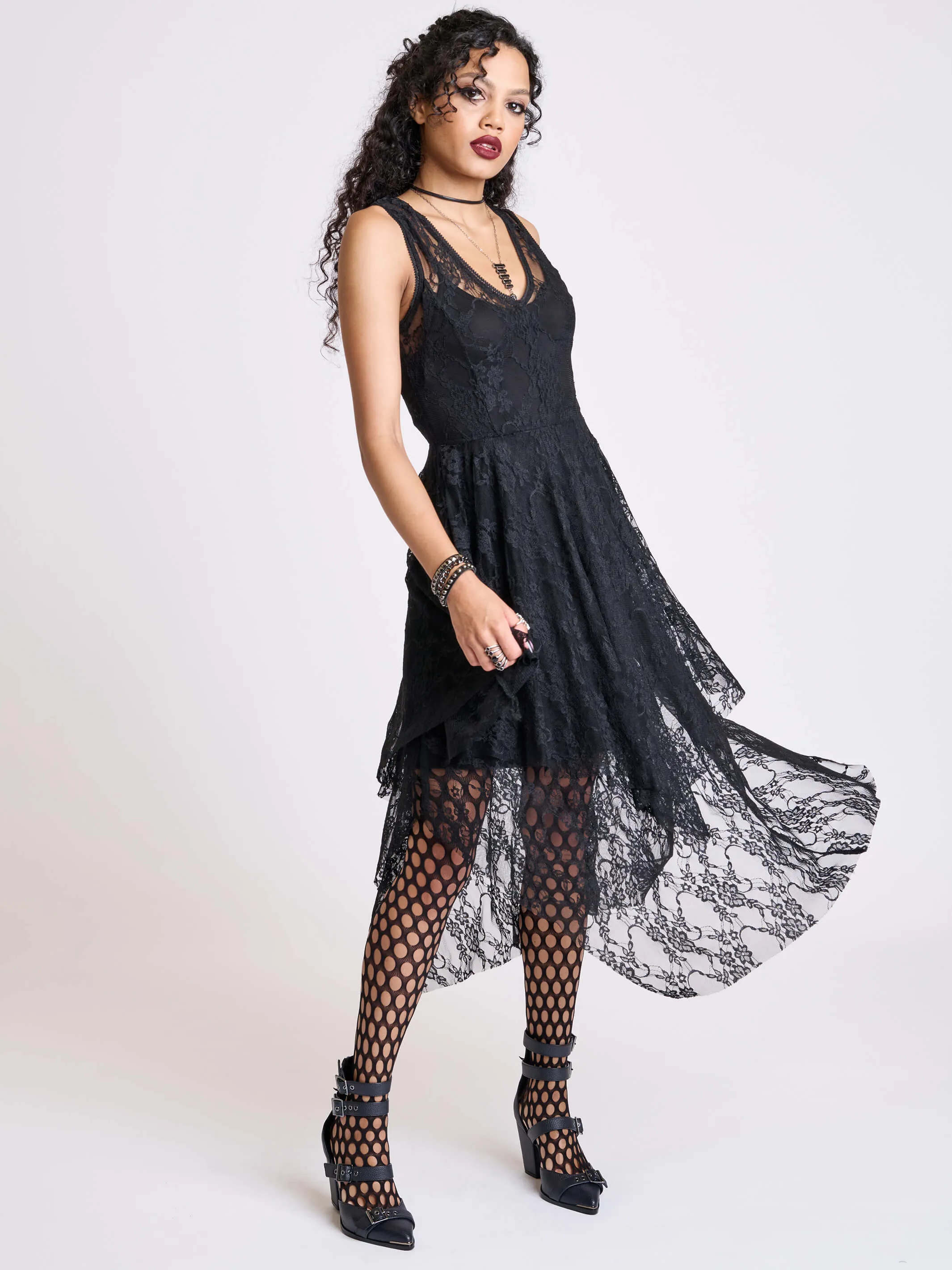 Lace Shroud Dress