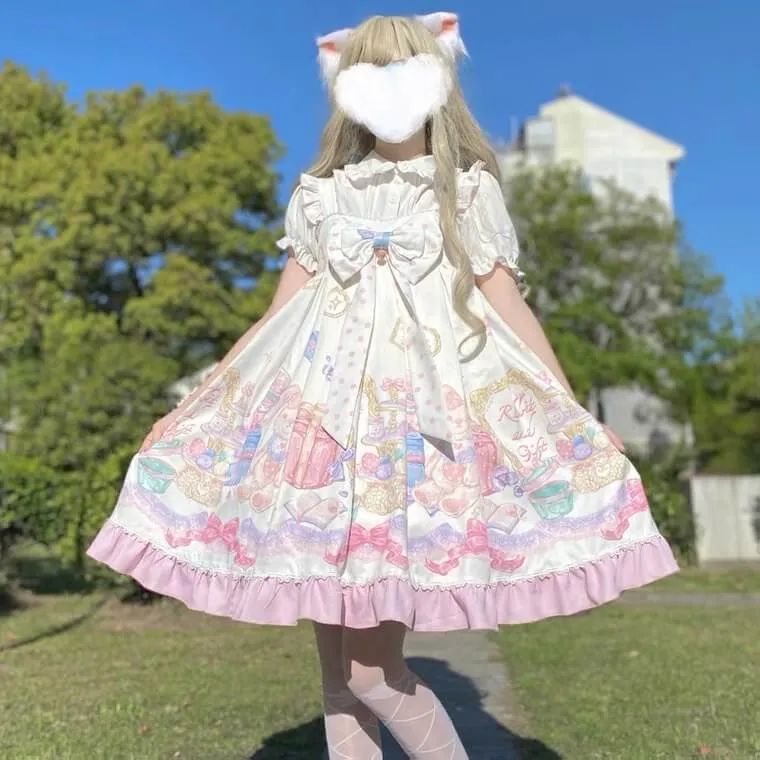 Lolita sweet bow jsk sling princess dress BY1199