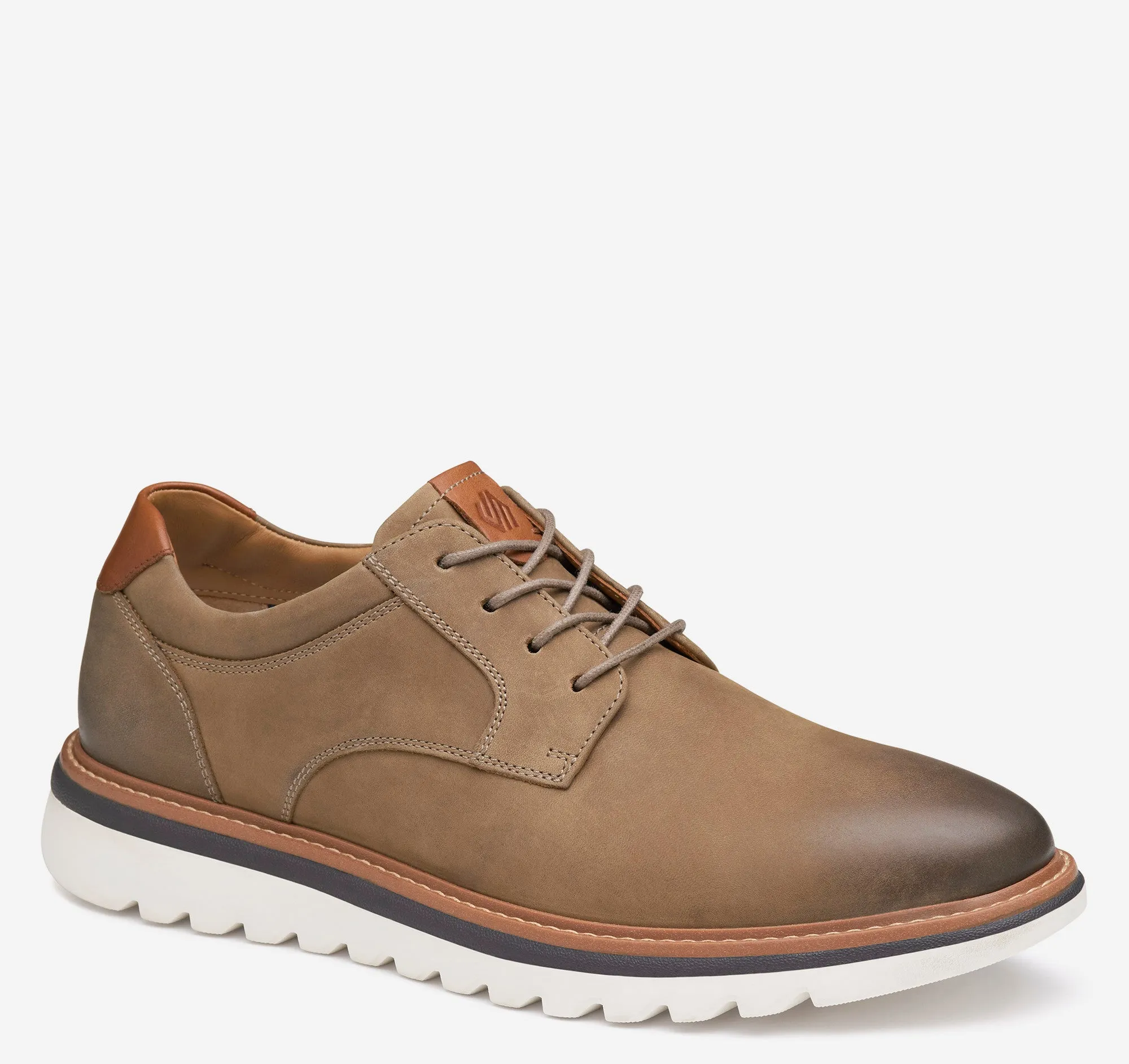 Men's Johnston & Murphy Braydon Plain Toe Color: Dark Taupe Oiled Nubuck