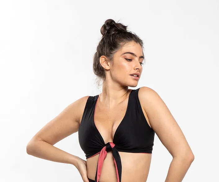 Mylo - Reversible Bikini top Black and Pink