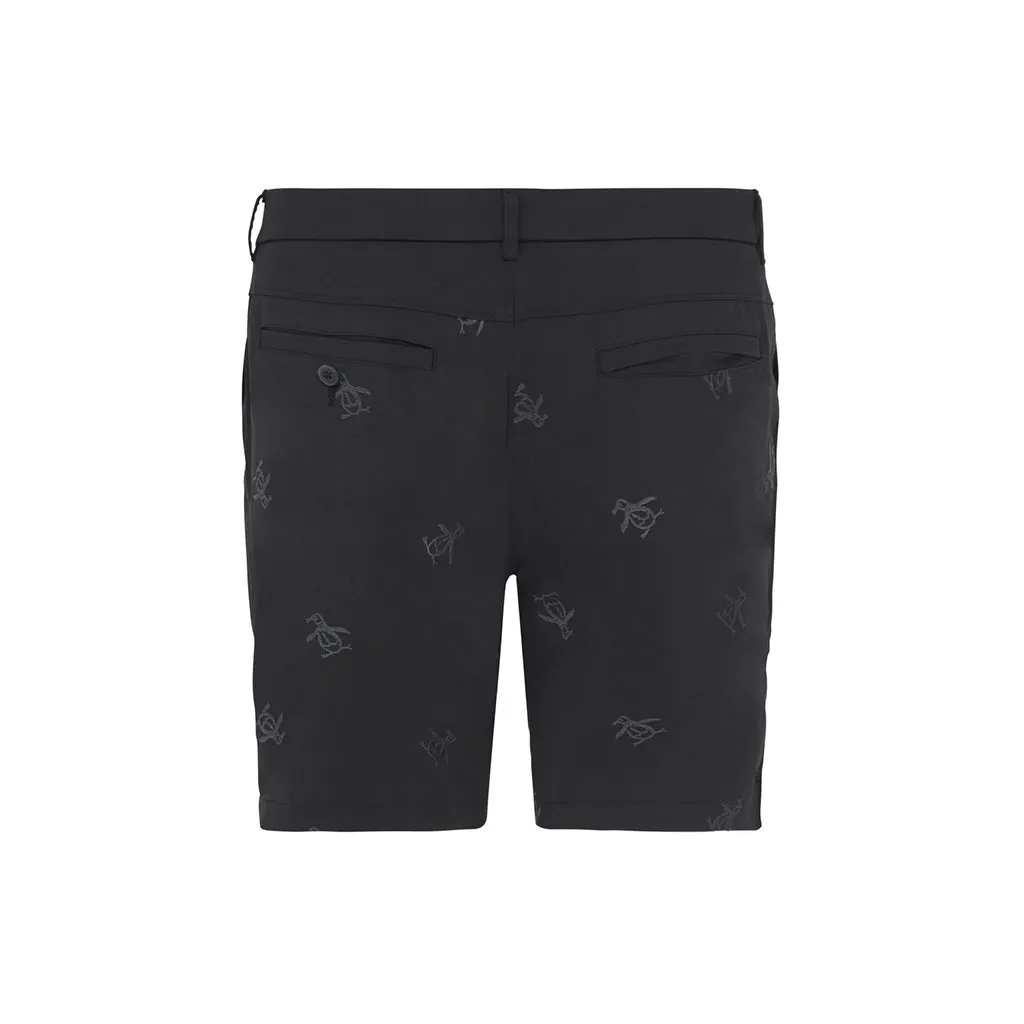 ORIGINAL PENGUIN SPACE DYED PETE EMBROIDERED SHORT CAVIAR