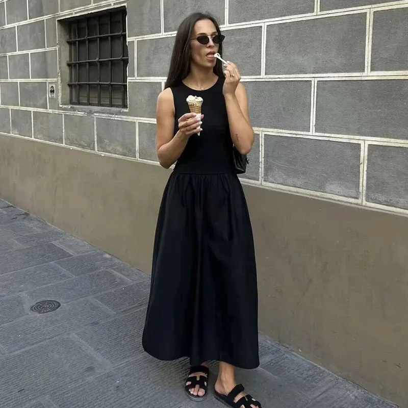 rendy Casual Long Chic Tank Maxi Dress