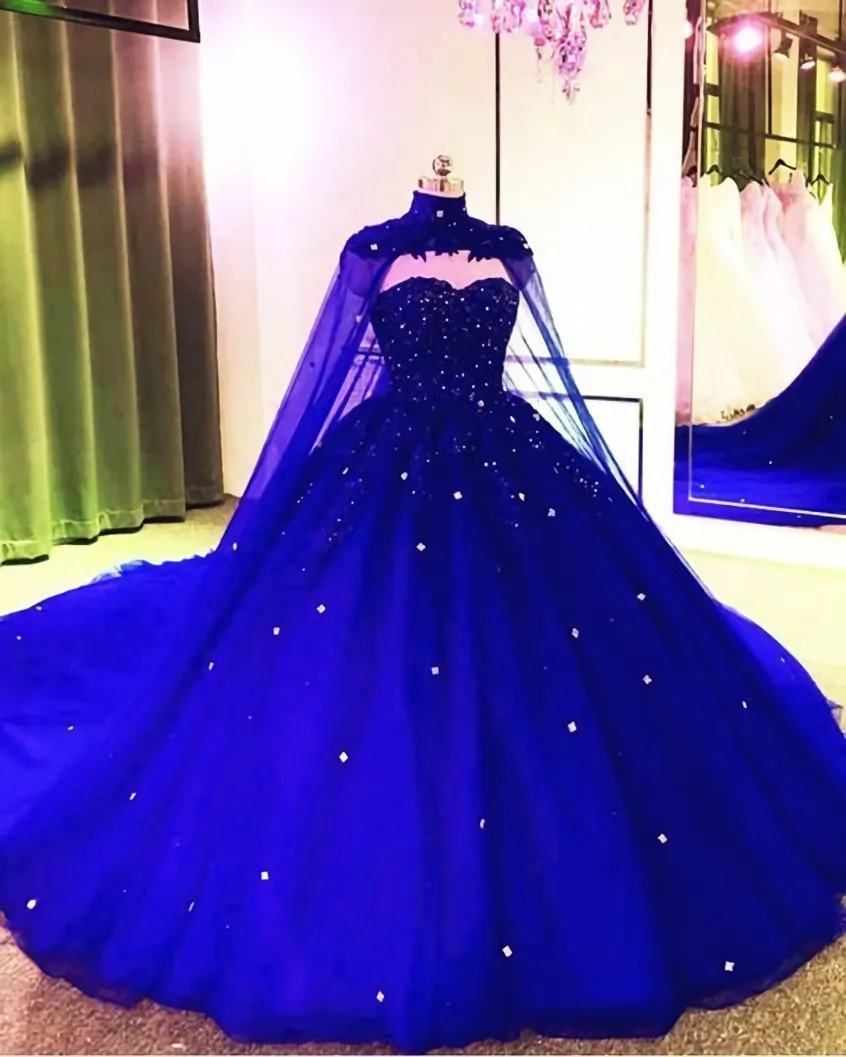 Royal Blue Prom Dresses Ball Gown Sweet 16 Princess Quinceanera Dress