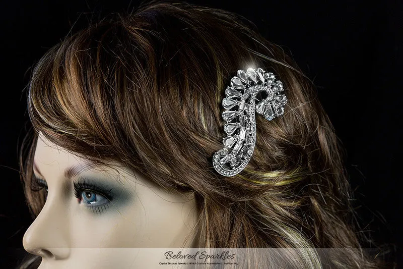 Salvia Vintage Paisley Crystal Hair Comb | Crystal