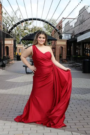 Sienna One Shoulder Satin Gown