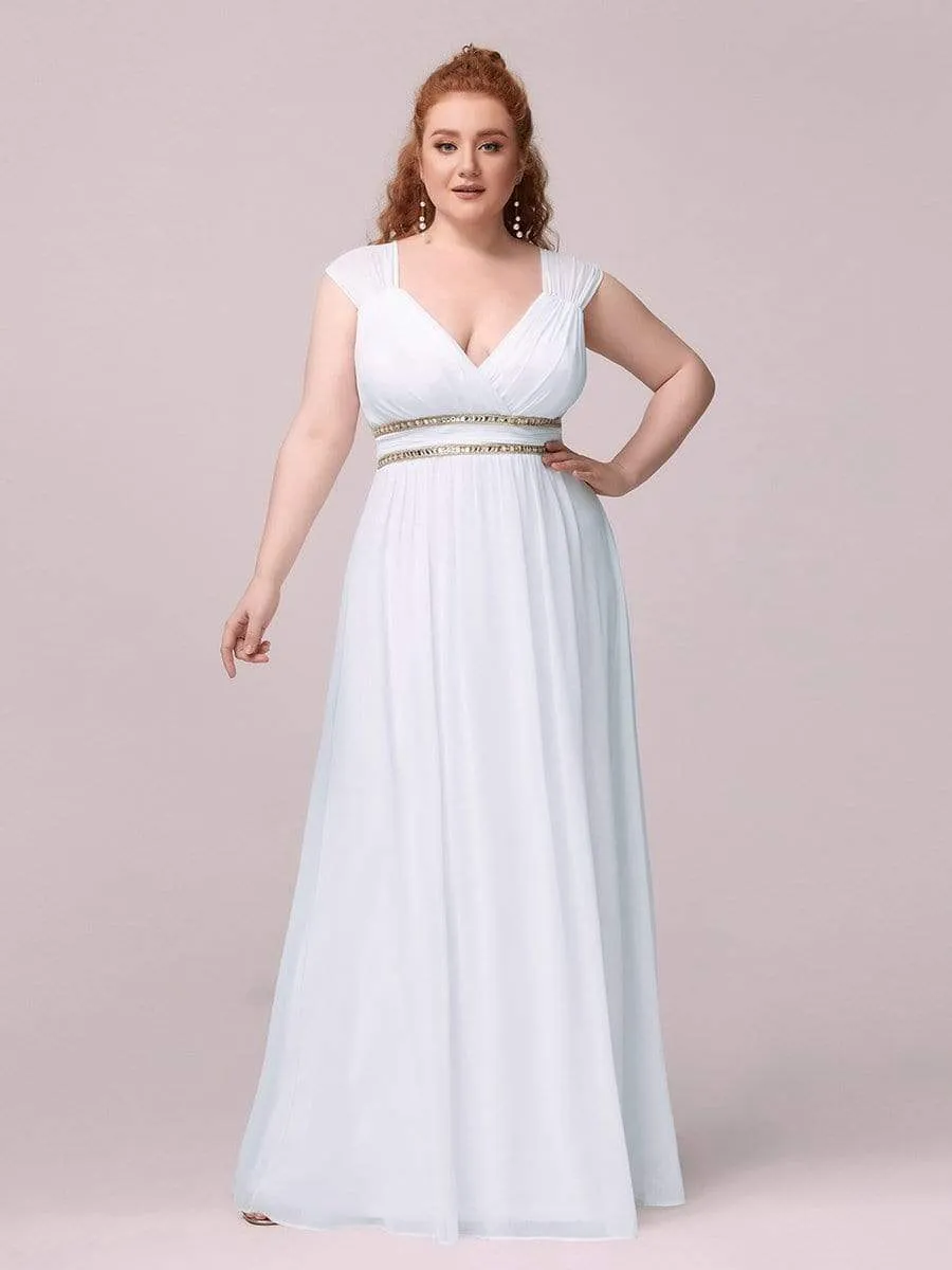 Sleeveless Grecian Style Bridesmaid Dress for Women