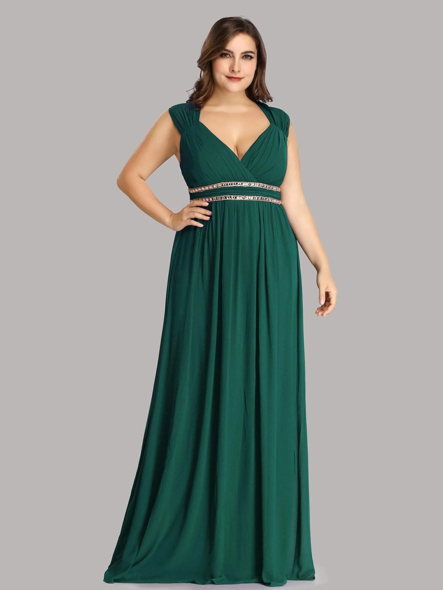 Sleeveless Grecian Style Bridesmaid Dress for Women