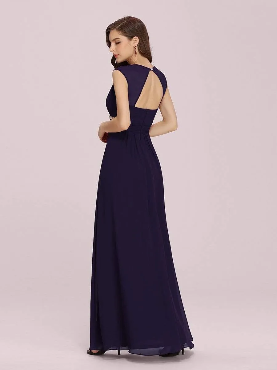 Sleeveless Grecian Style Bridesmaid Dress for Women