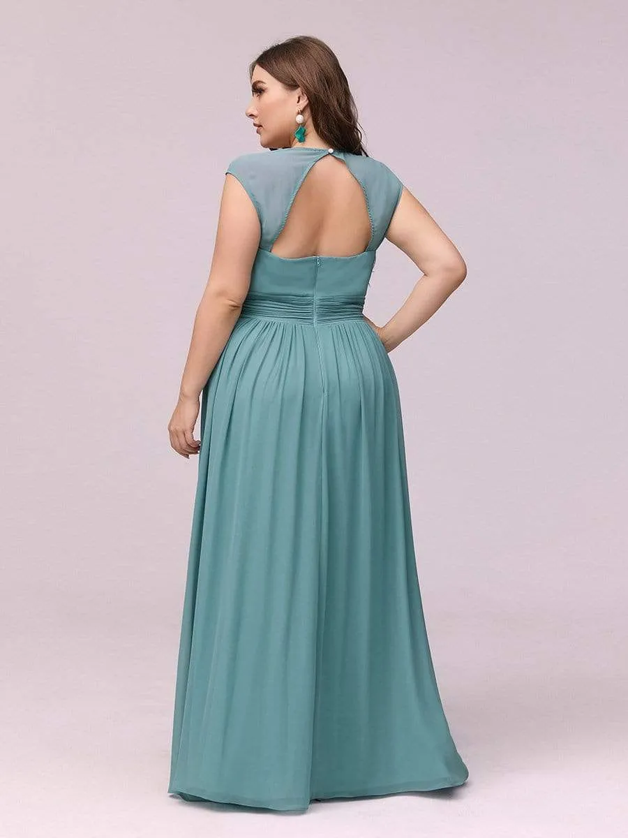 Sleeveless Grecian Style Bridesmaid Dress for Women