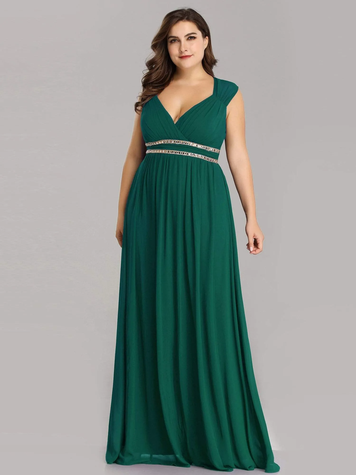 Sleeveless Grecian Style Bridesmaid Dress for Women