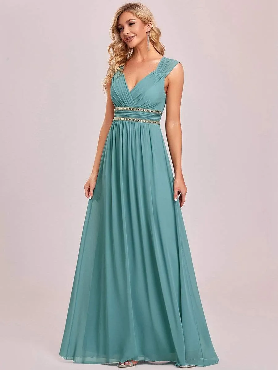 Sleeveless Grecian Style Bridesmaid Dress for Women