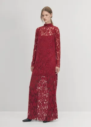 Tiban Lace Wine Dress